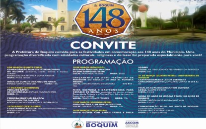 Boquim comemora 148 anos de emancipação política
